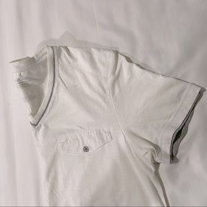 Calvin Klein Men V Neck Pocket White T-Shirt